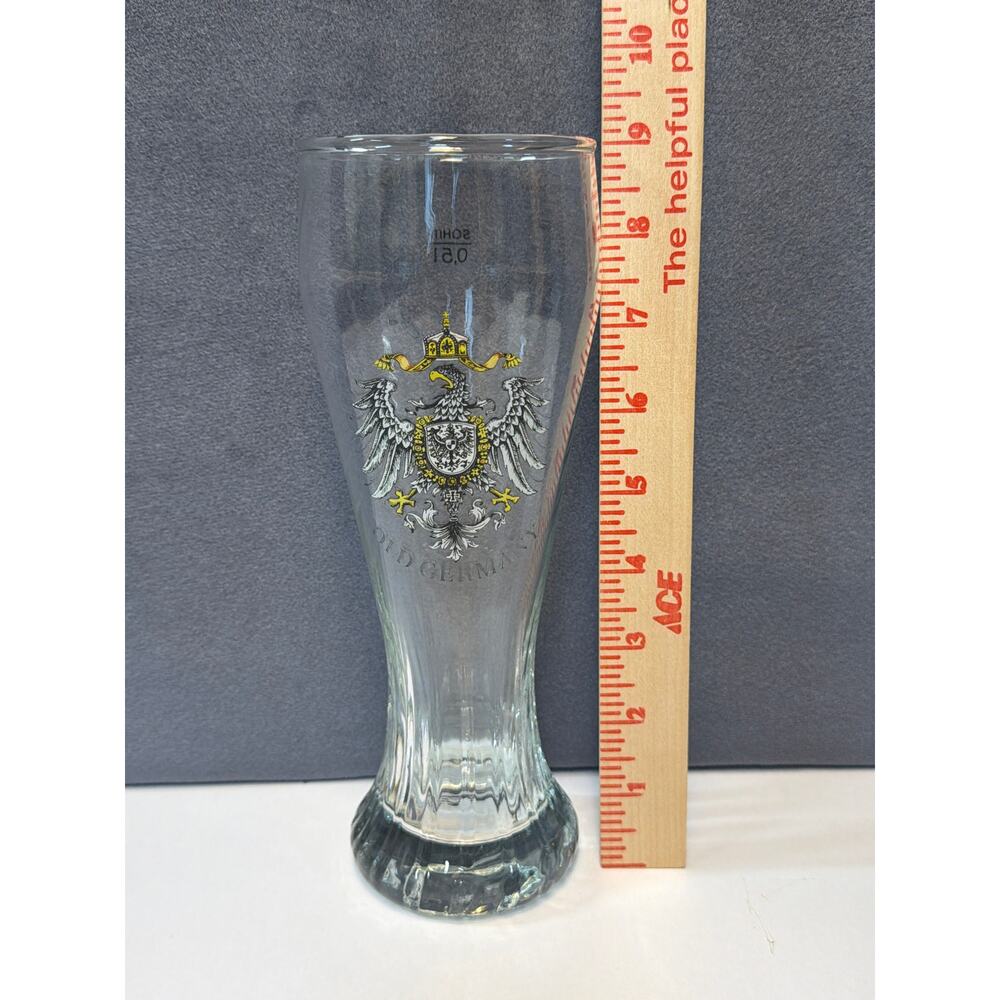 Old Germany Breweriana Coat of Arms Pint Beer Glass 9” Tall - Picture 5 of 7